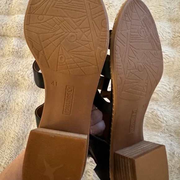 PIKOLINOS Black Leather Strappy Sandals - Picture 5 of 6